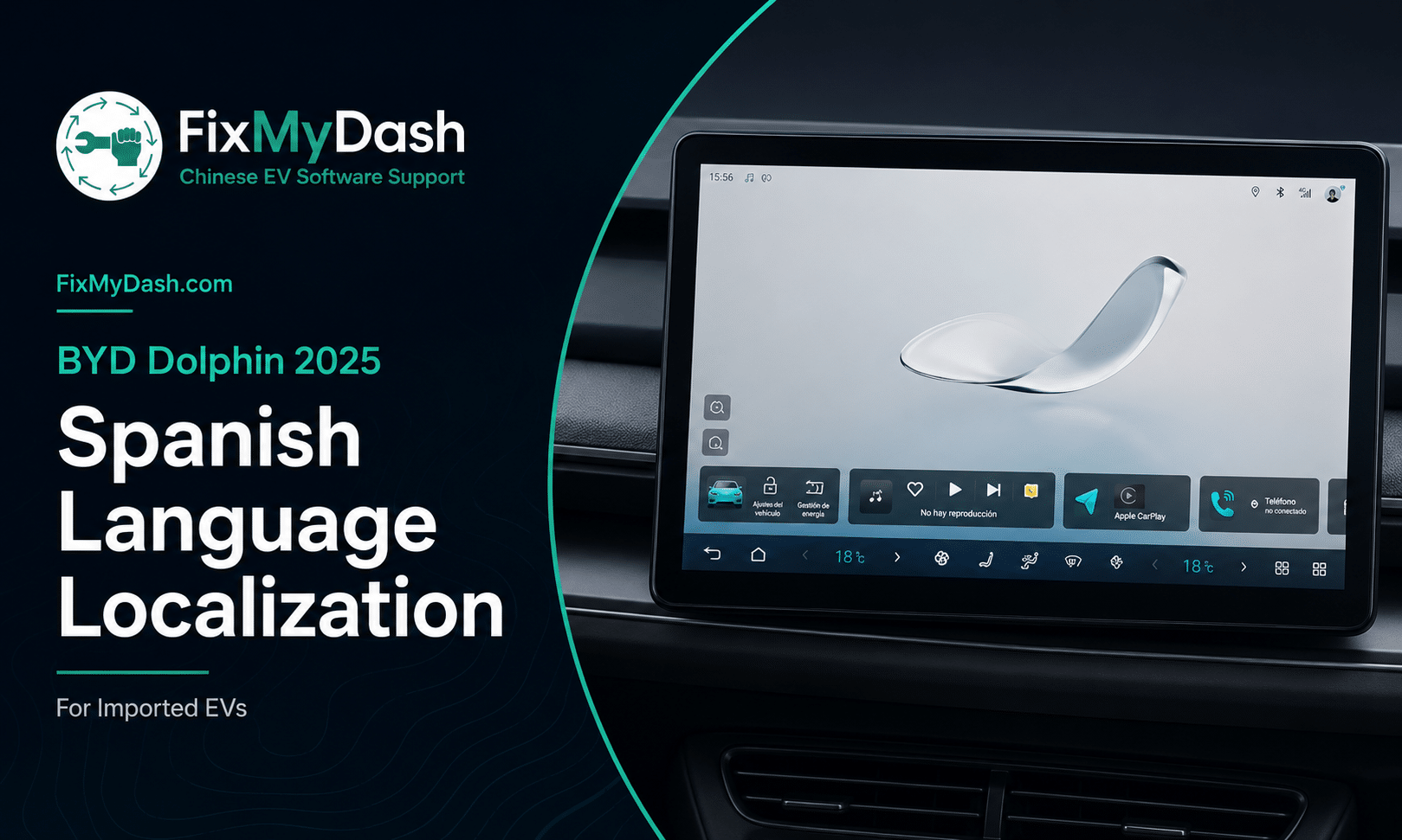 BYD Dolphin 2025 Localisation en langue espagnole